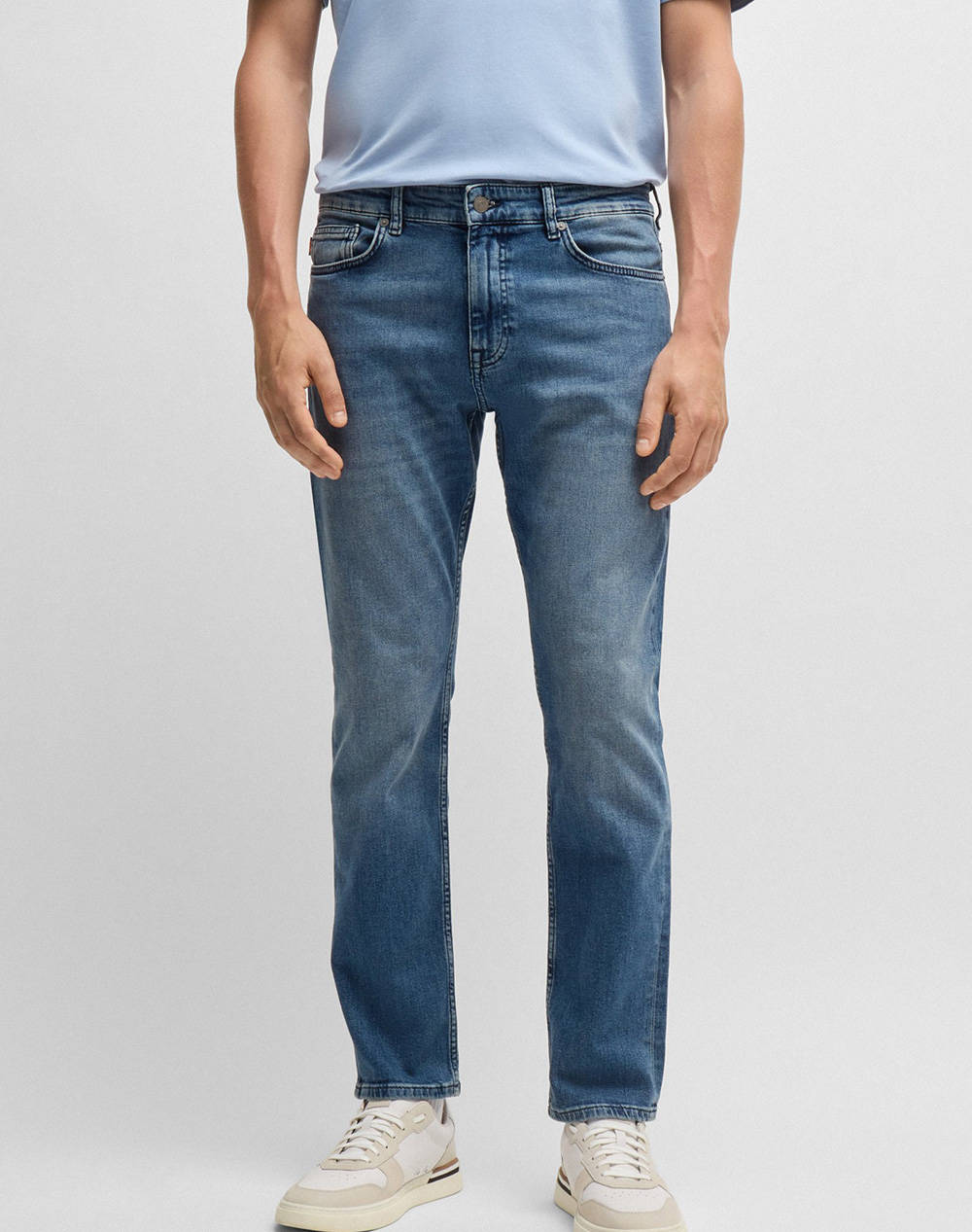 Boss Delaware Bo 10263385 02 Ανδρας Ρουχα Παντελονια Jeans Denimblue Βαμβακιμε Ελασταν 50524008 427 427