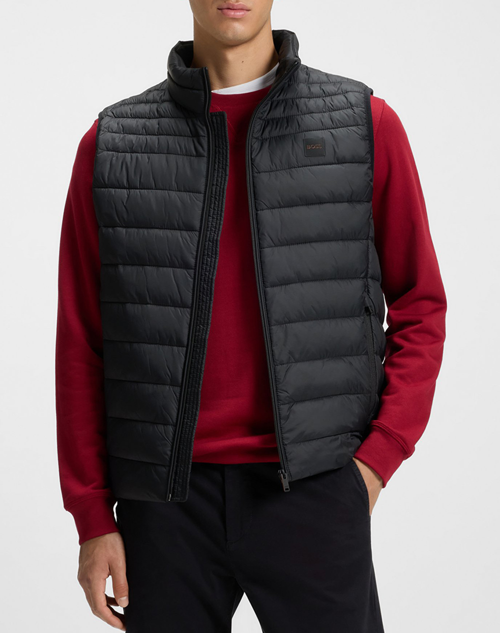 Boss Odeno2 10239121 01 Ανδρας Ρουχα Πανωφορια Γιλεκα Black Συνθετικο 50549243 001 001