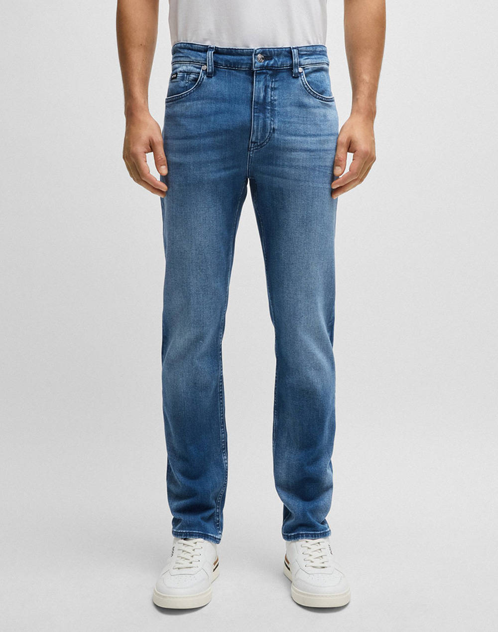 Boss H Delaware 10263110 02 Ανδρας Ρουχα Παντελονια Jeans Denimblue Βαμβακιμε Ελαστανσυνθετικο 50520856 420