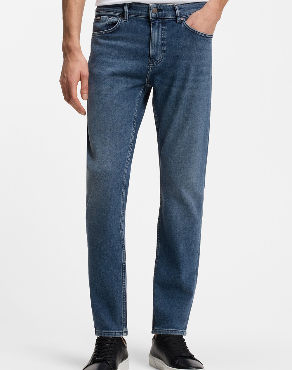 Boss H Delaware 10263385 01 Ανδρας Ρουχα Παντελονια Jeans Denimblue Βαμβακιμε Ελασταν 50524007 416 416