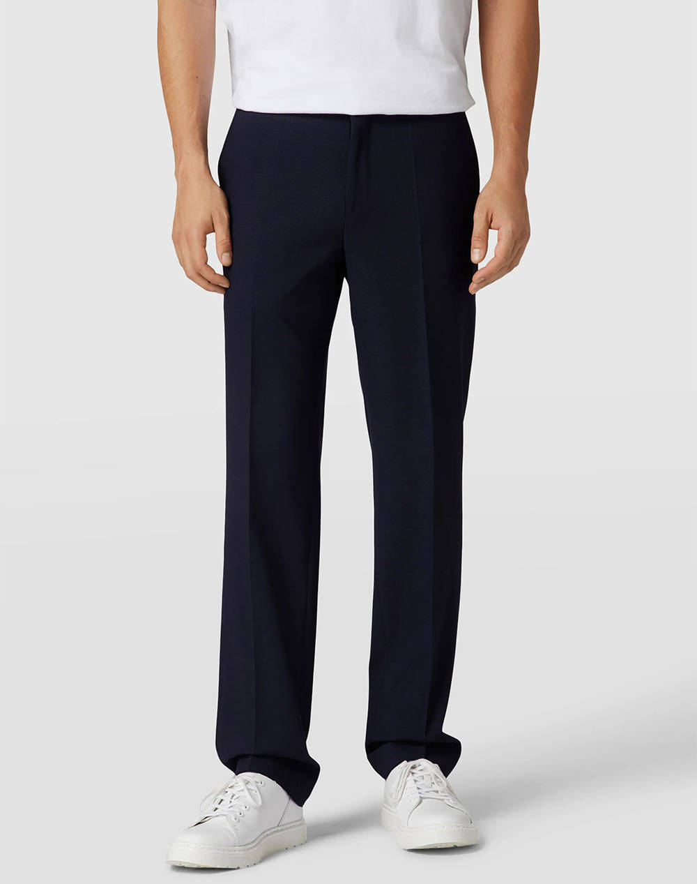 Boss H Leon Mm C 224 10245472 01 Trousers Men Clothes Trousers Tailored Trousers Darkblue Wool,Elastic,Synthetic 50481431 404 Male Tailored Trousers