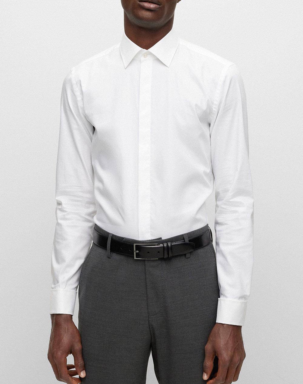 Boss H Hank Tux1 Dc 224 10245425 01 Men Clothes Shirts White Cotton 50480093 100 Male Shirts