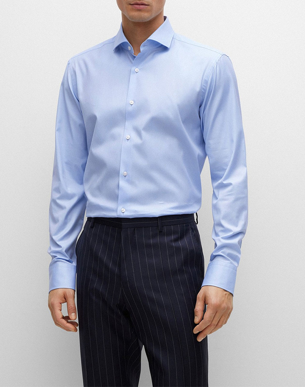 Boss H Joe Spread C1 222 10245426 01 Ανδρας Ρουχα Πουκαμισα Lightblue Βαμβακι,Με Ελασταν 50479948 450 450 - Koolfly