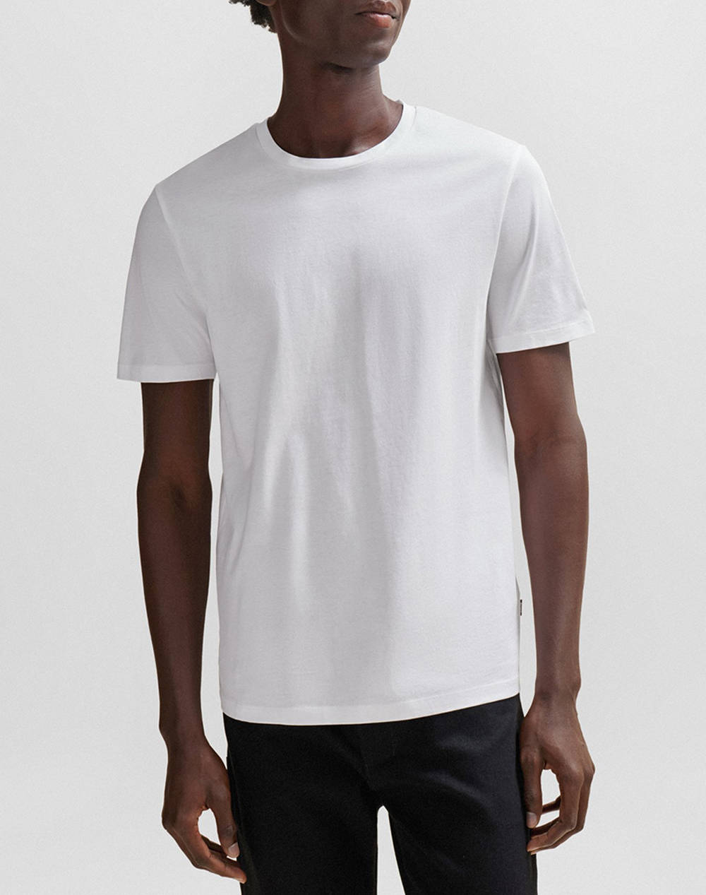 Boss Tessler 150 10241543 01 Men Clothes T Shirts & Sweatshirts T Shirts White Cotton 50468395 100 Male T-Shirts