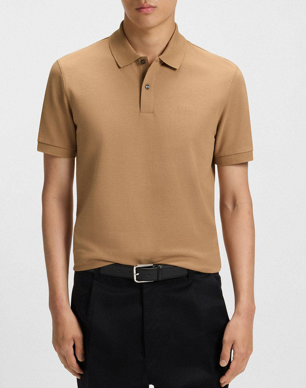 Boss Pallas 10241531 01 Ανδρας Ρουχα Μπλουζες Polo Biege Βαμβακι 50468362 260 - Koolfly