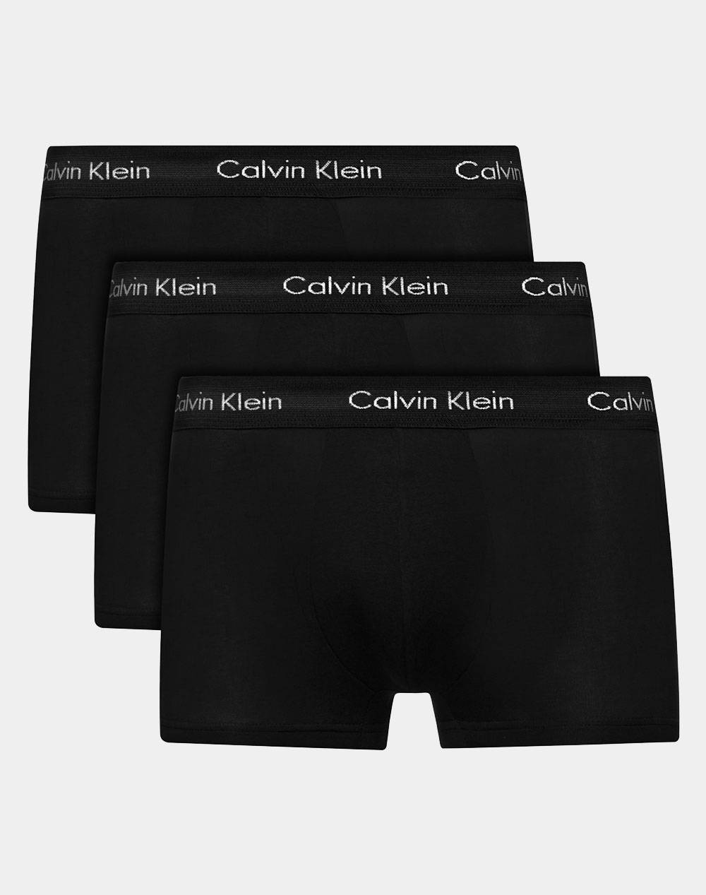 Calvin Klein Low Rise Trunk 3Pk Men Underwear Briefs Boxer Briefs Totalblack Cotton 0000U2664G Xwb Male Boxer Briefs Black