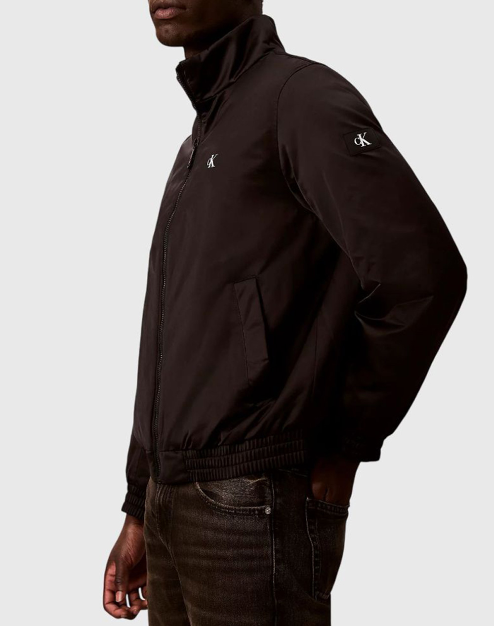 Calvin Klein Ls Padded Harrington Jacket Ανδρας Ρουχα Πανωφορια Μπουφαν Black Συνθετικο Lv04Rc516G Ub1