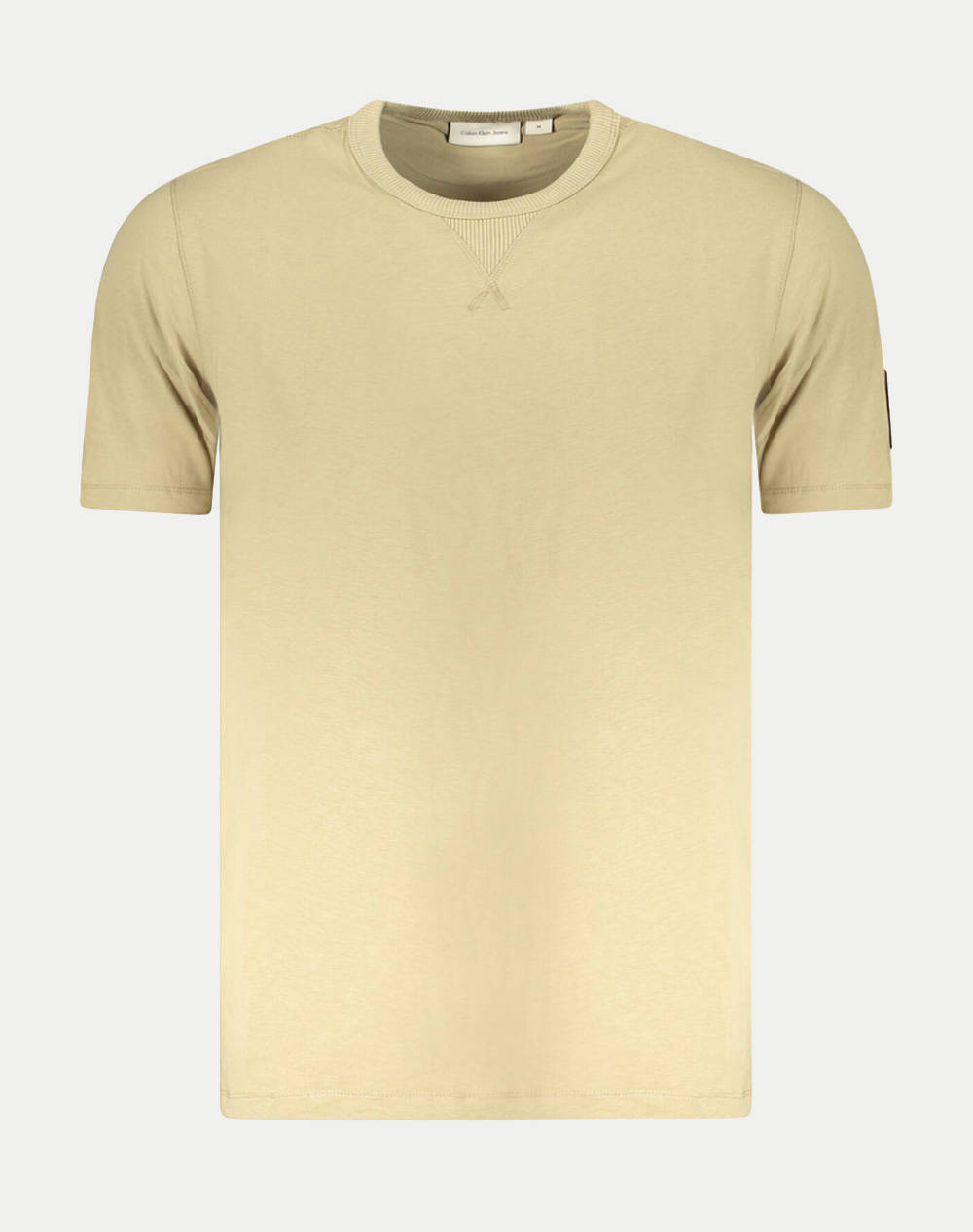Calvin Klein Badge Tee Men Clothes T Shirts & Sweatshirts T Shirts Mustard Cotton J30J323484 Hi0 Male T-Shirts