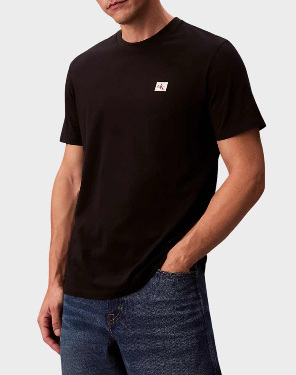 Calvin Klein Jeans Ss Badge 30S Jersey Classic Tee Ανδρας Ρουχα Μπλουζες T Shirt Black Βαμβακι Lv04rc272g Ub1 - Koolfly