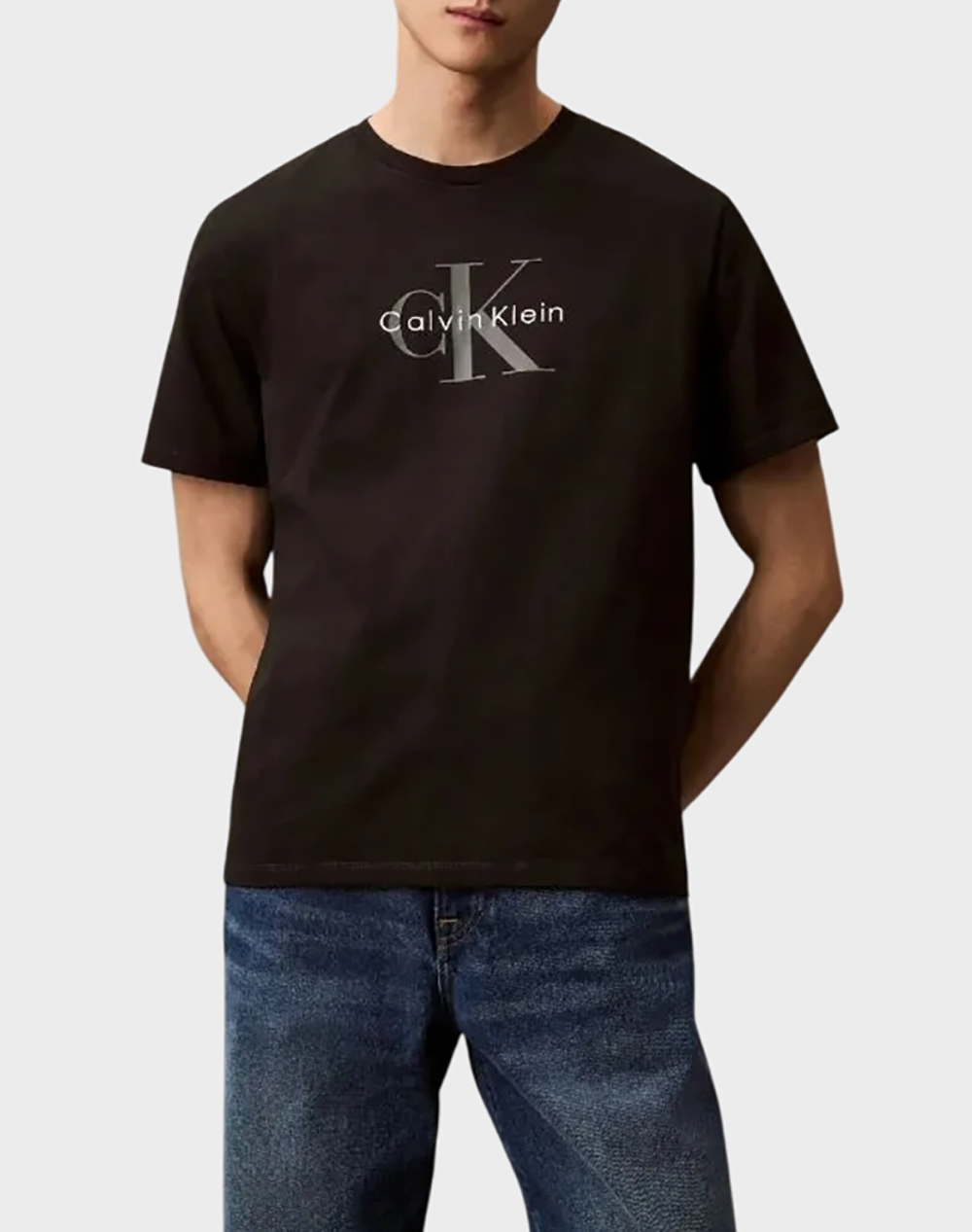 Calvin Klein Jeans Ss Hero Monologo Tee 20S Ανδρας Ρουχα Μπλουζες T Shirt Black Βαμβακι Lv04Rb862G Ub1