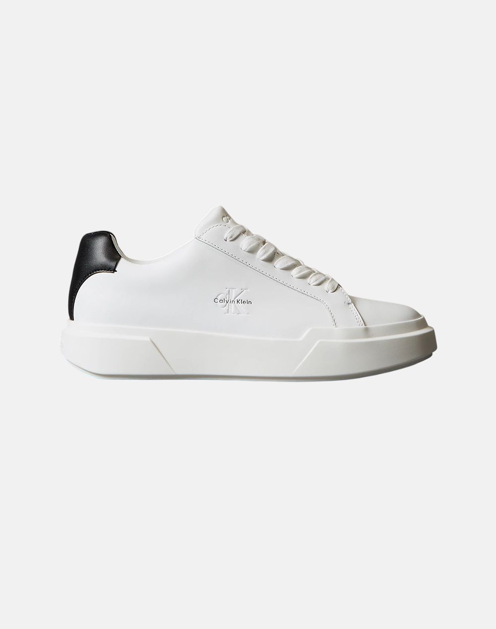 Calvin Klein Jeans Chunky Cupsole Laceup Lth Ανδρας Παπουτσια Sneakers White Δερμα Ym0Ym01344 01W