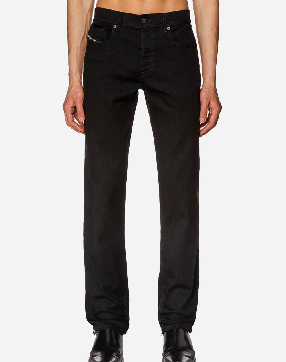 Diesel 2023 D Finitive L.34 Trousers Men Clothes Trousers Jeans Denimblack Cotton,Elastic A102310Kiaj 02 Male Jeans Black