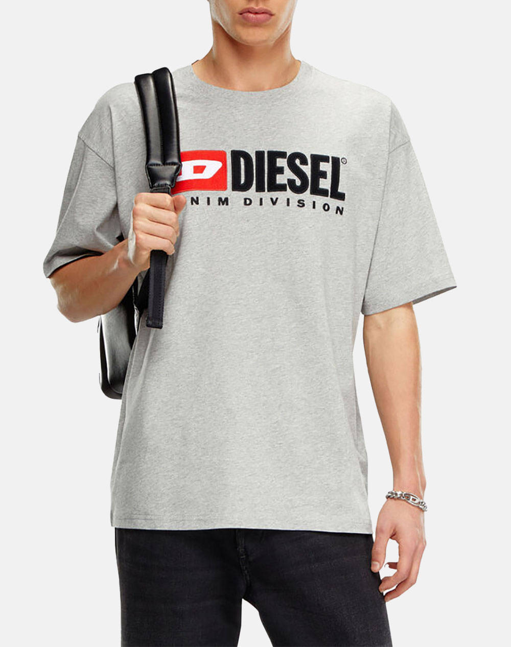 Diesel T Boxt Div T Shirt Ανδρας Ρουχα Μπλουζες T Shirt Gray Βαμβακι A149430grai 9Cb - Koolfly