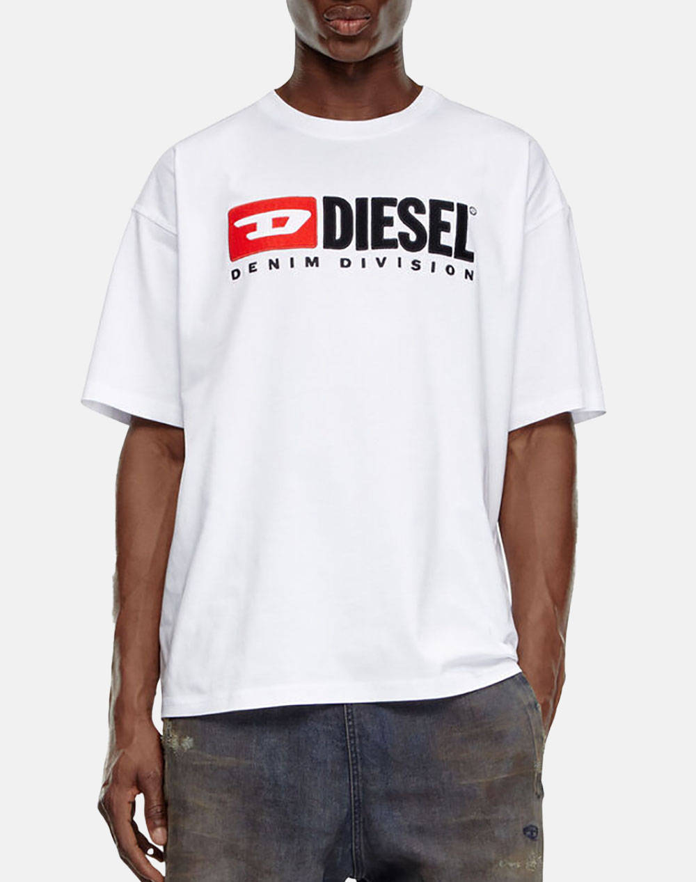 Diesel T Boxt Div T Shirt Ανδρας Ρουχα Μπλουζες T Shirt White Βαμβακι A149430Grai 100