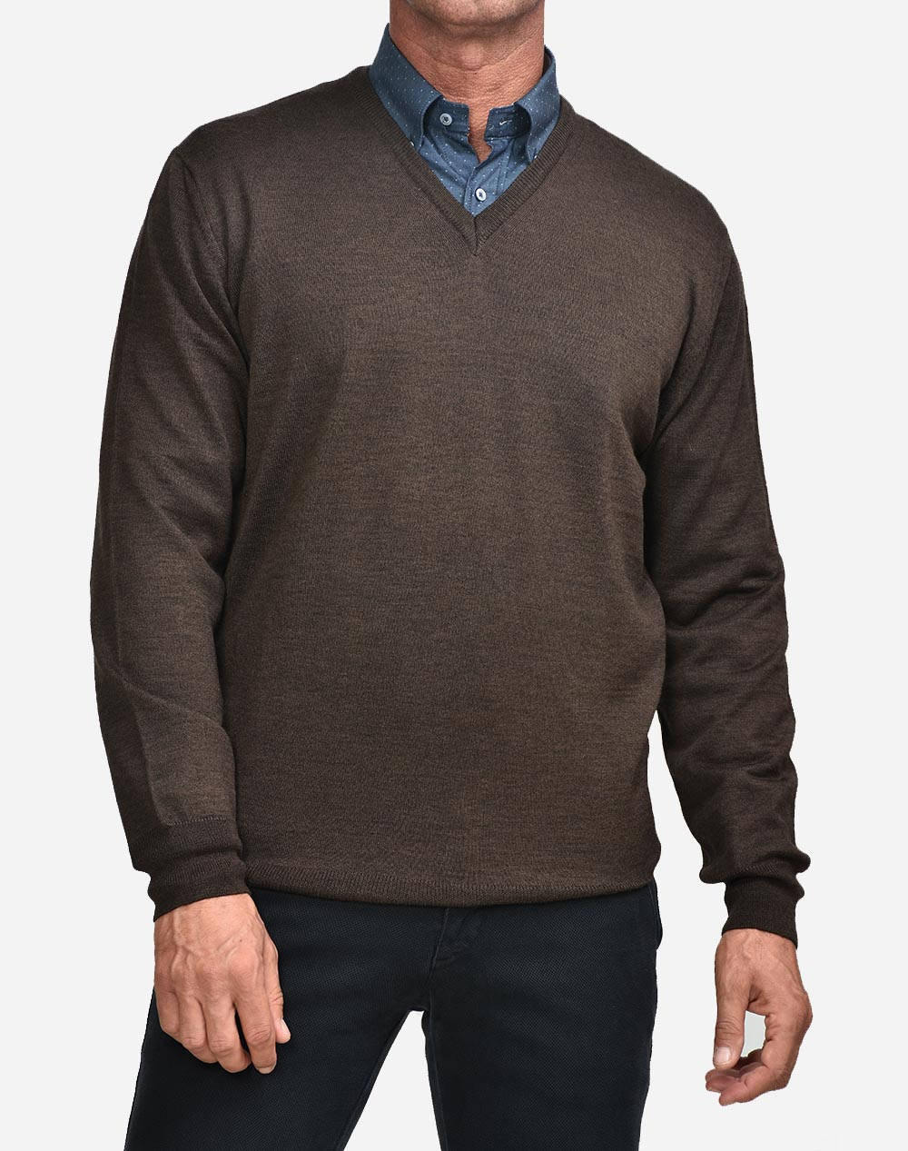 Ellemme Αντρικο Πλεκτο Ανδρας Ρουχα Μπλουζες Πλεκτα Brown Συνθετικομαλλι 898 764