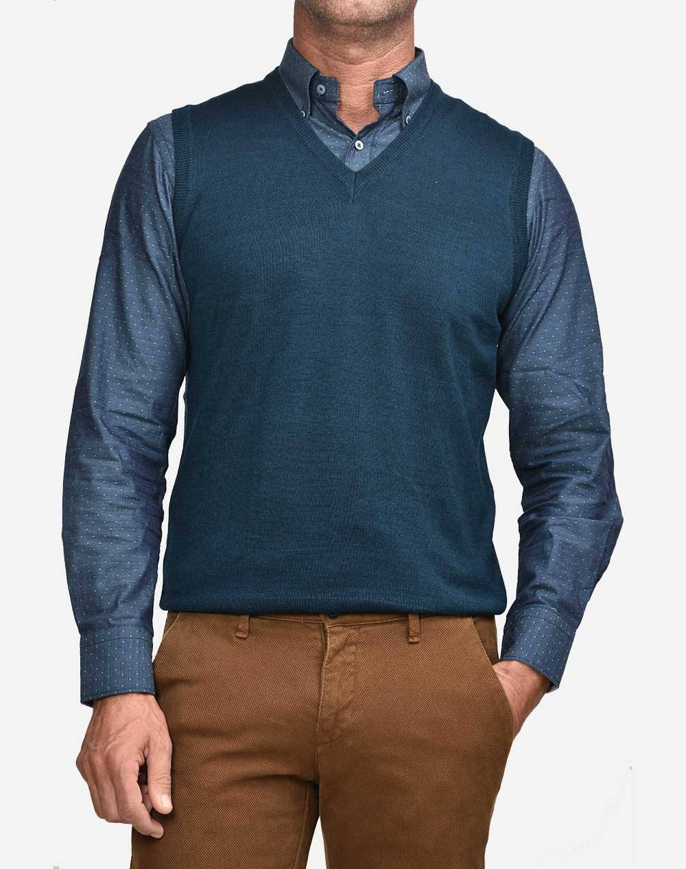 Ellemme Sweater Vest Men Clothes T Shirts & Sweatshirts Sweater Vests Navyblue Synthetic,Wool 1192 24 Male Sweater Vests Blue