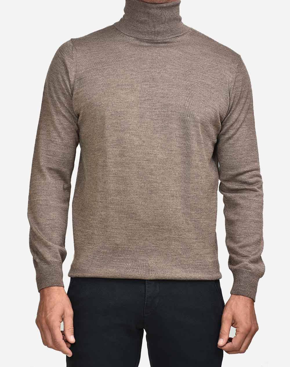 Ellemme Αντρικο Πλεκτο Ανδρας Ρουχα Μπλουζες Πλεκτα Brown Συνθετικομαλλι 900 764