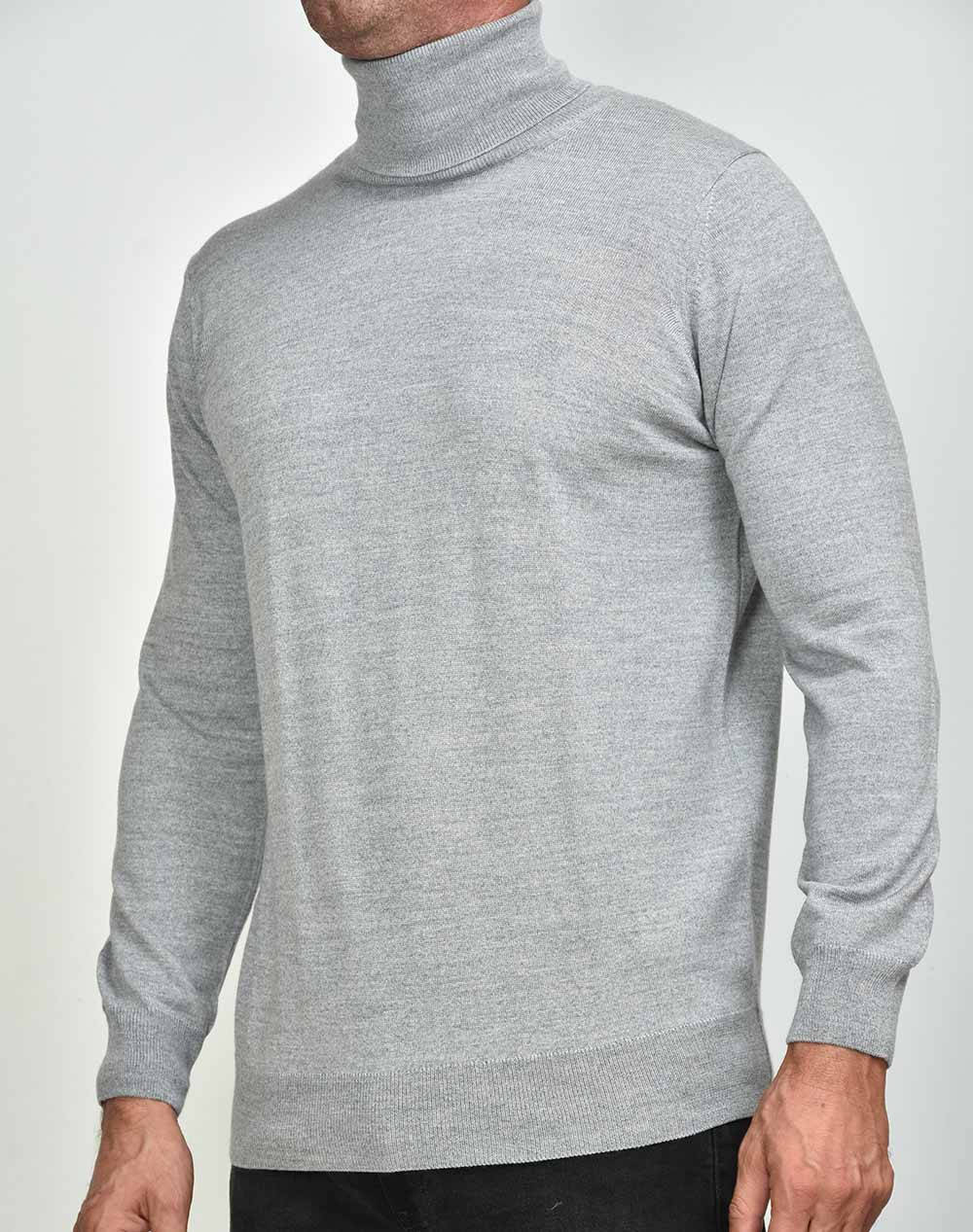 Ellemme Αντρικο Πλεκτο Ανδρας Ρουχα Μπλουζες Πλεκτα Lightgray Συνθετικομαλλι 900 896