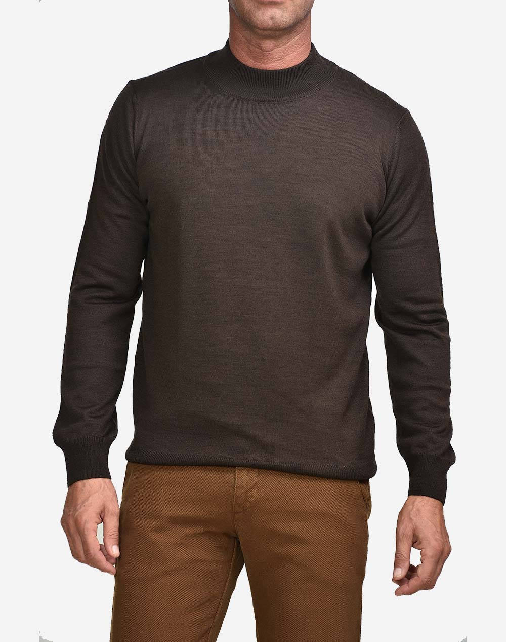 Ellemme Αντρικο Πλεκτο Ανδρας Ρουχα Μπλουζες Πλεκτα Brown Συνθετικομαλλι 899 764