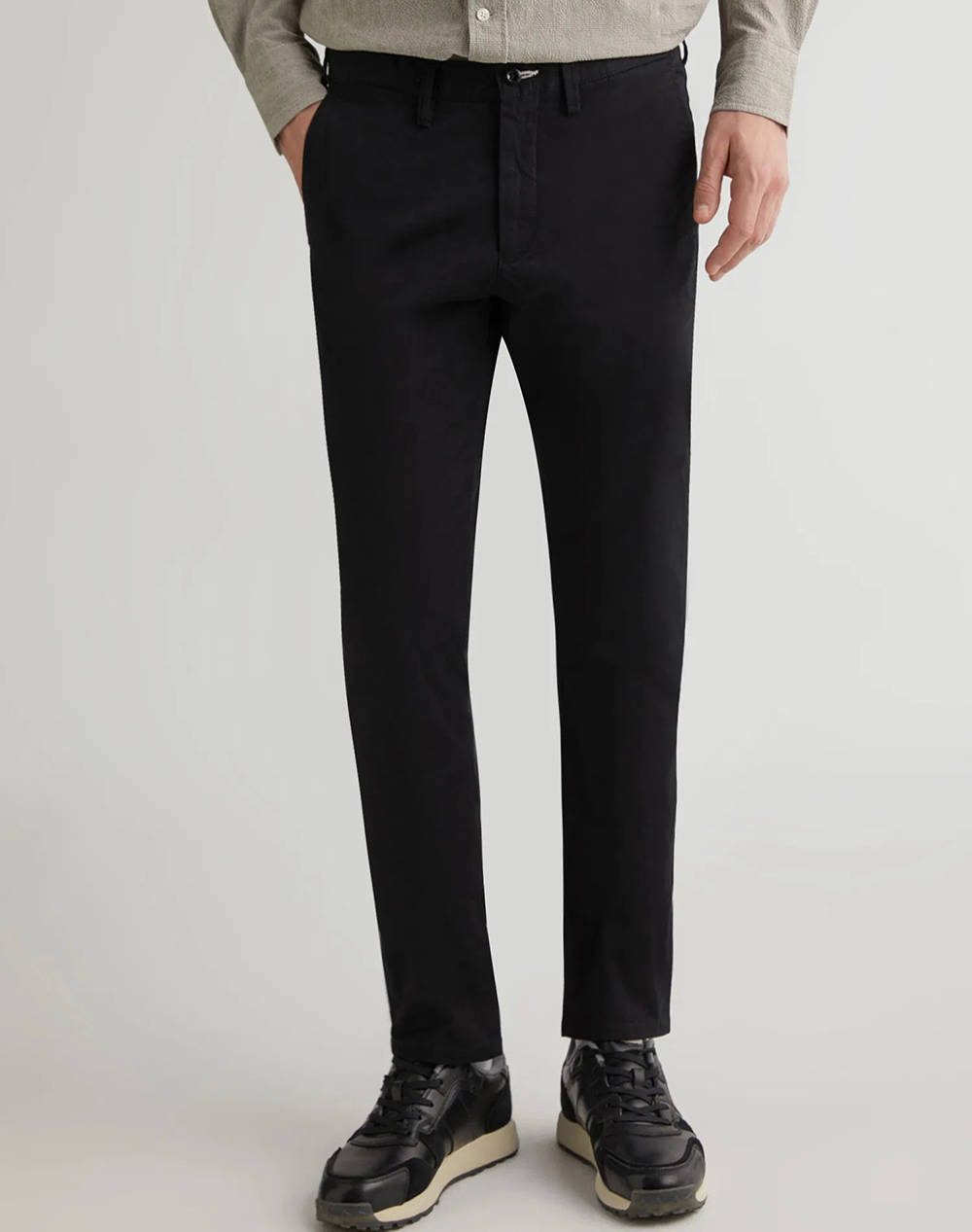 Gant Slim Twill Chinos Men Clothes Trousers Chinos Black Cotton,Elastic,Synthetic 3G1505221 34 5 Male Chinos Black