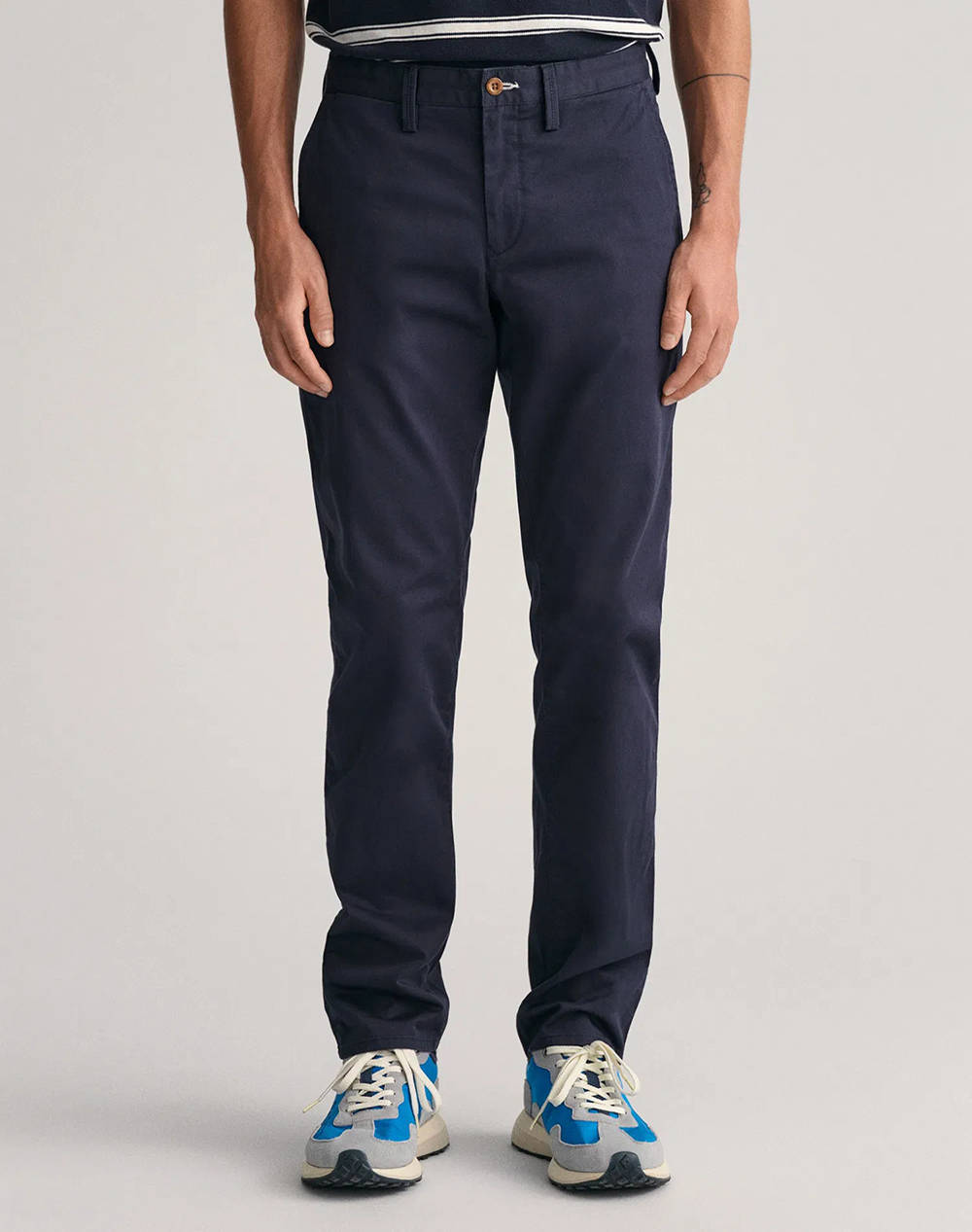 Gant Παντελονι Slim Twill Chinos Ανδρας Ρουχα Παντελονια Chinos Darkblue Βαμβακιμε Ελαστανσυνθετικο 3G1505221 34 410