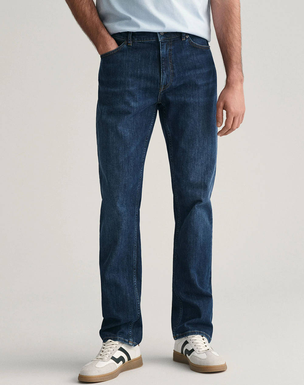 Gant Regular Gant Jeans Men Clothes Trousers Jeans Denimblue Cotton,Elastic,Synthetic 3G1000261 34 961 Male Jeans Blue