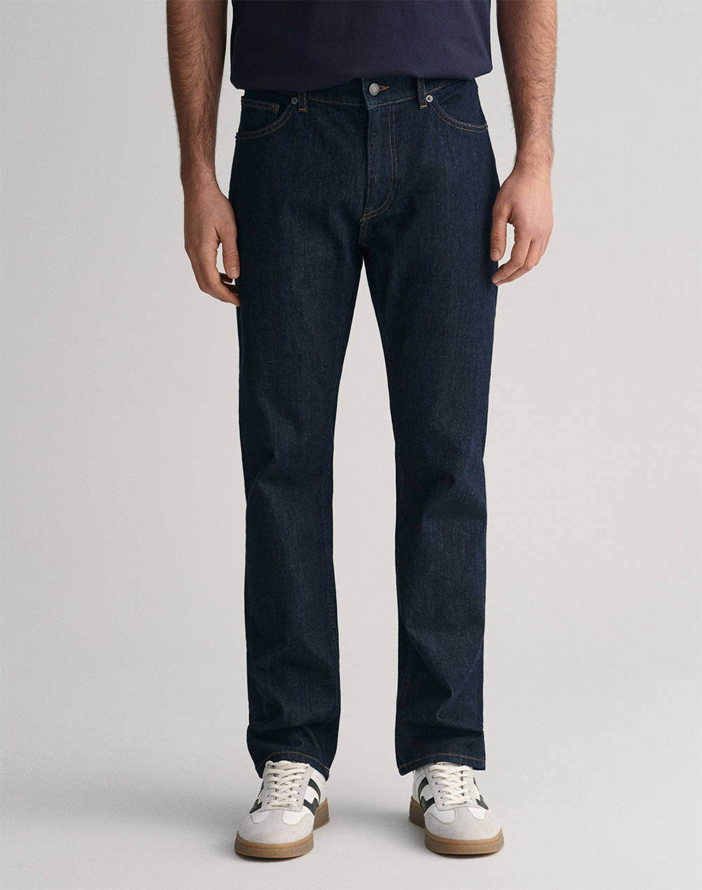 Gant Παντελονι Regular Gant Jeans Ανδρας Ρουχα Παντελονια Jeans Denimdarkblue Βαμβακι,Με Ελασταν,Συνθετικο 3G1000261 34 960 - Koolfly