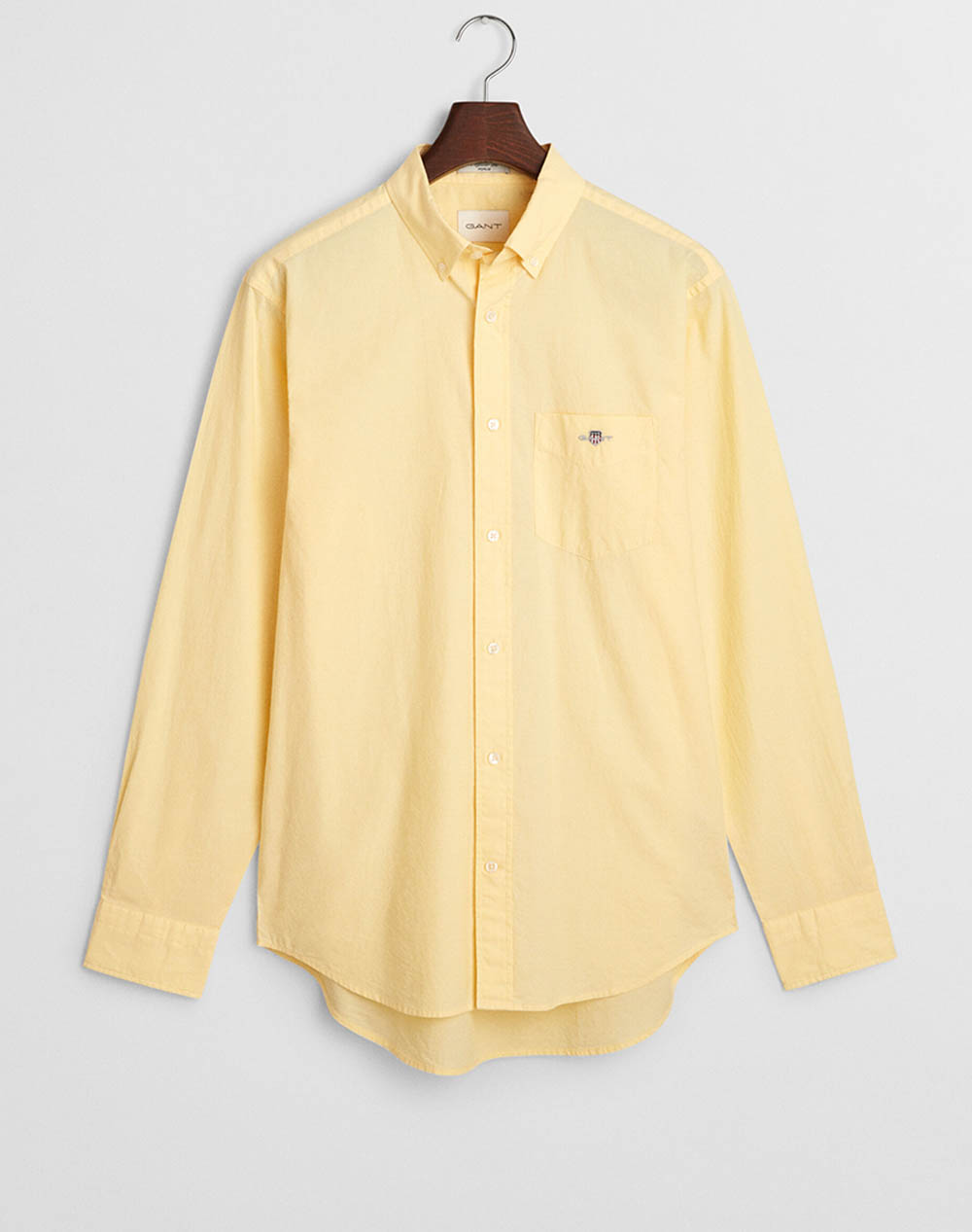 Gant Reg Poplin Shirt Ls Men Clothes Shirts Lightyellow Cotton 3G3000100 714 Male Shirts
