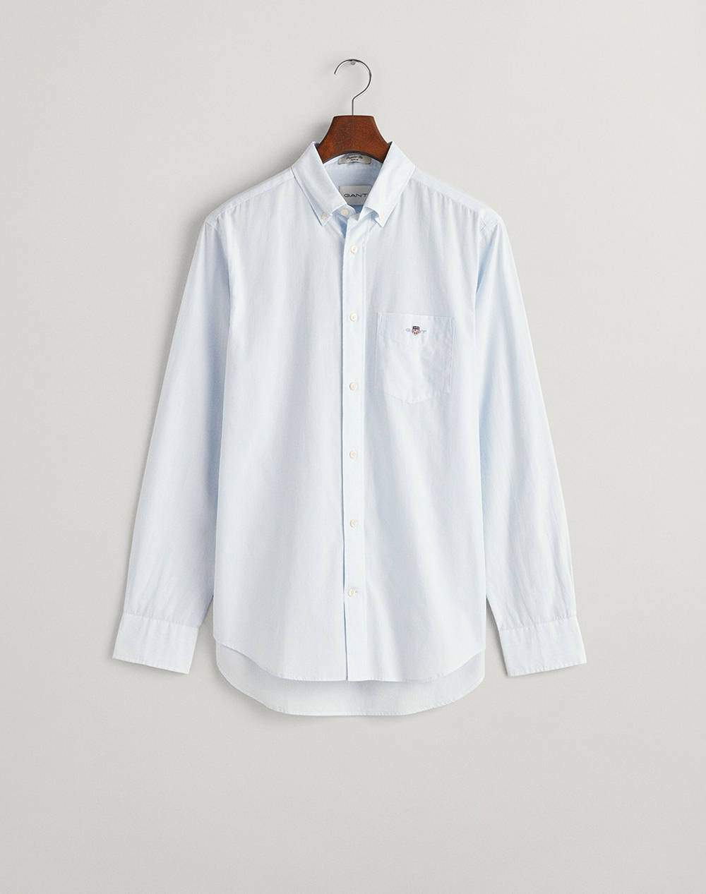 Gant Shirt Mm Reg Poplin Banker Shirt Men Clothes Shirts Lightblue Cotton 3G3000140 455 Male Shirts Blue