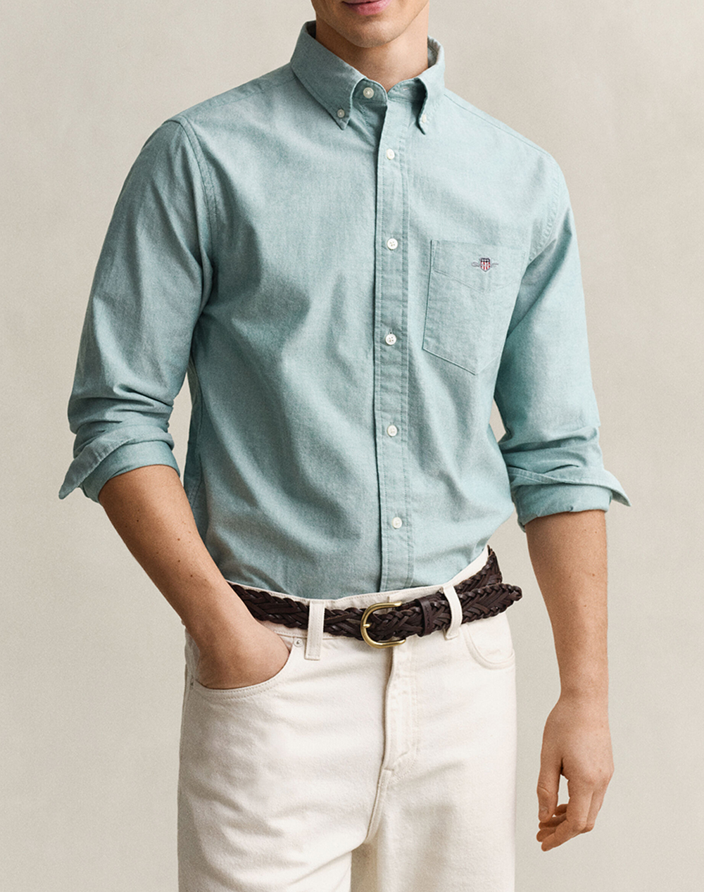 Gant Υποκαμισο Μμ Reg Oxford Shirt Ανδρας Ρουχα Πουκαμισα Greensnake Βαμβακι 3G3000200 376