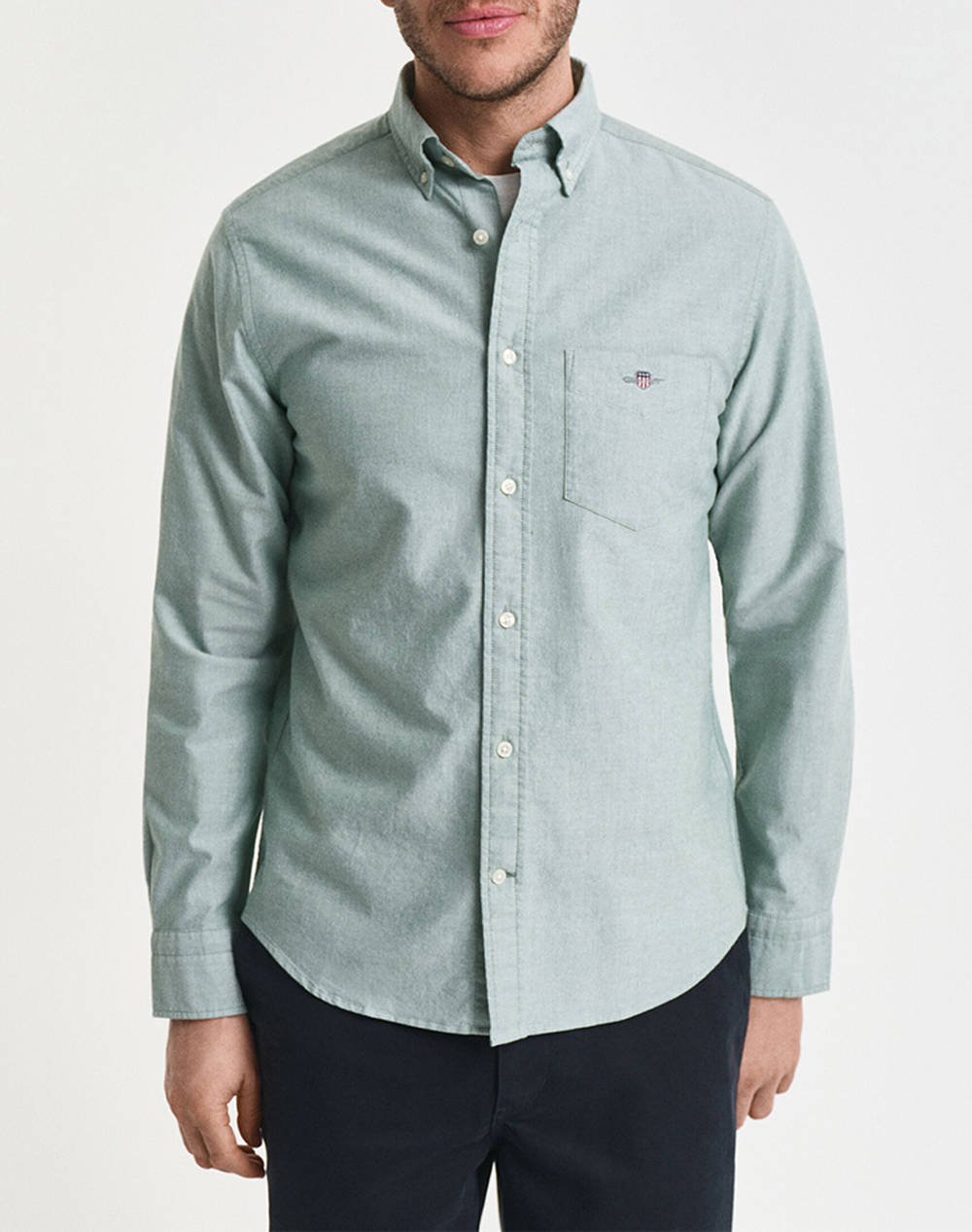 Gant Υποκαμισο Μμ Reg Oxford Shirt Ανδρας Ρουχα Πουκαμισα Green Βαμβακι 3G3000200 338 - Koolfly