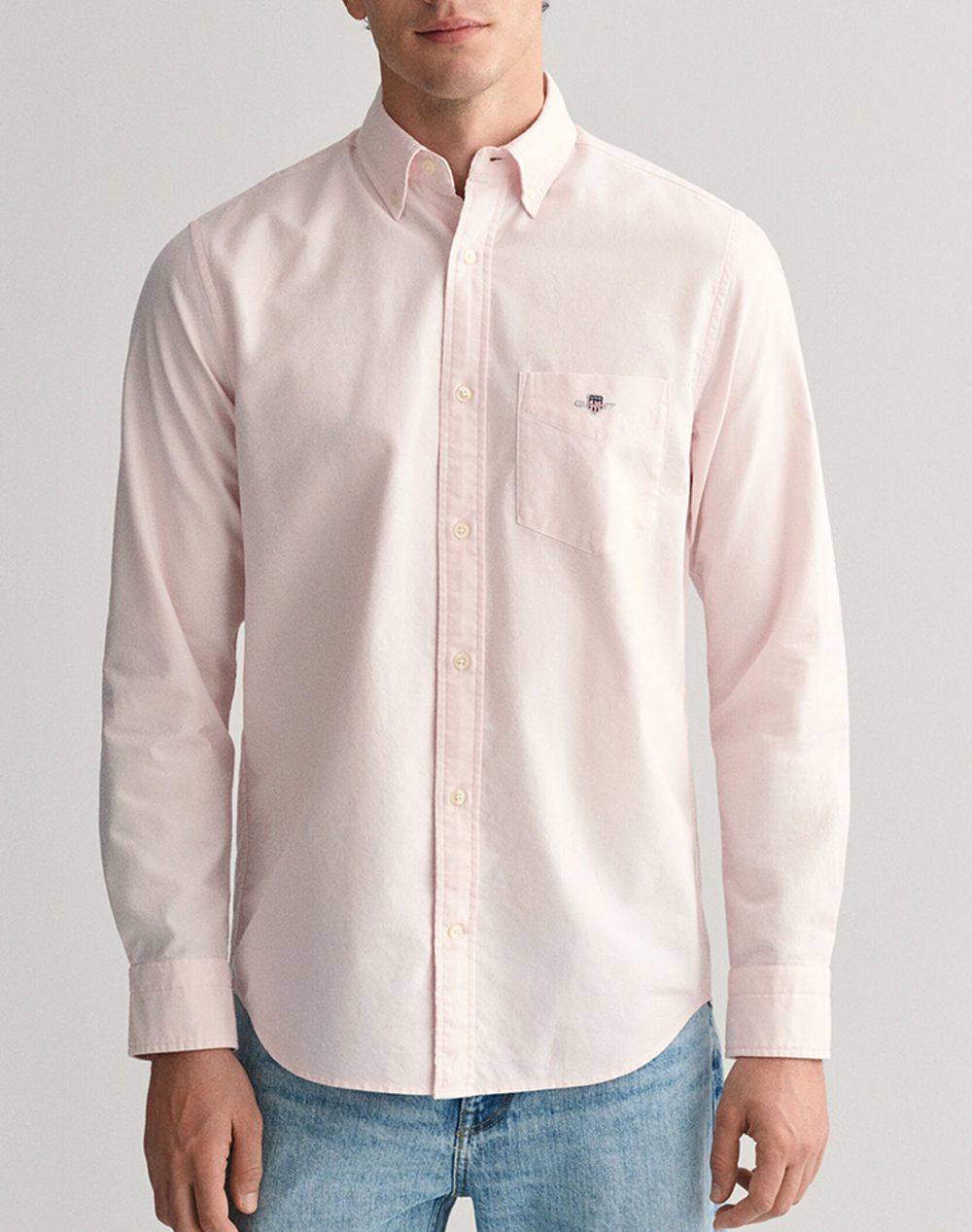 Gant Ls Reg Oxford Shirt Men Clothes Shirts Lightpink Cotton 3G3000200 662 Male Shirts