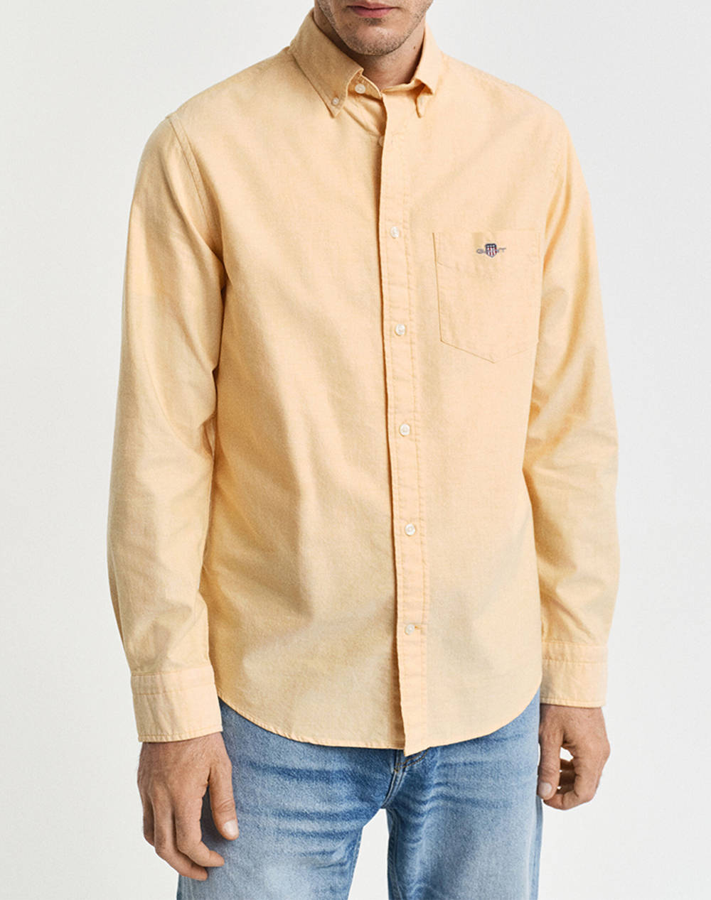 Gant Υποκαμισο Μμ Reg Oxford Shirt Ανδρας Ρουχα Πουκαμισα Mustard Βαμβακι 3G3000200 751 - Koolfly