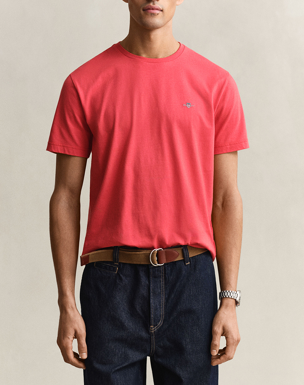 Gant Μπλουζα Κμ Reg Shield Ss T Shirt Ανδρας Ρουχα Μπλουζες T Shirt Coral Βαμβακι 3G2003184 641