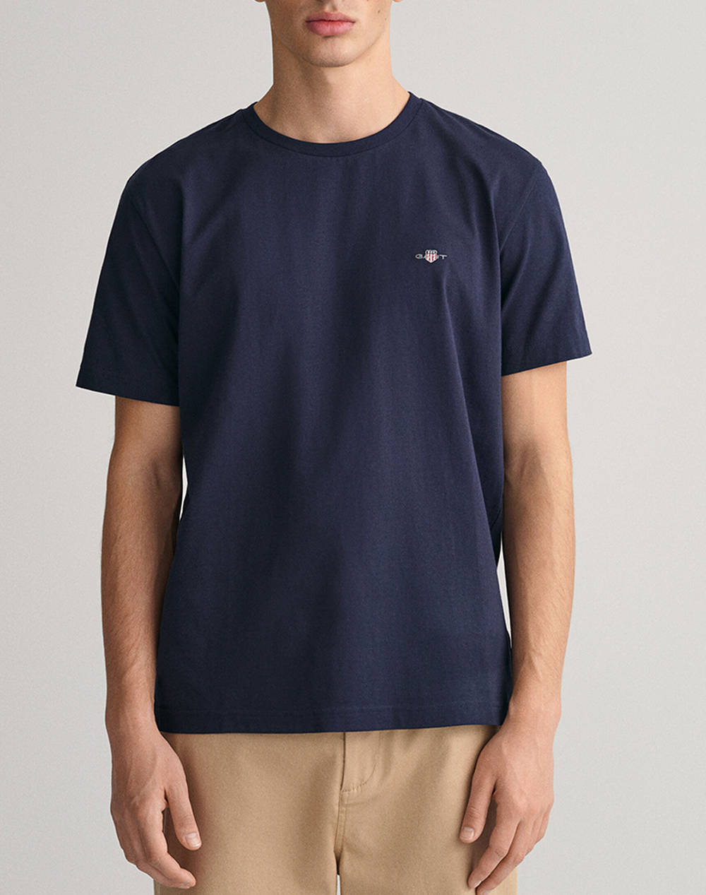 Gant Μπλουζα Κμ Reg Shield Ss T Shirt Ανδρας Ρουχα Μπλουζες T Shirt Darkblue Βαμβακι 3G2003184 433 - Koolfly