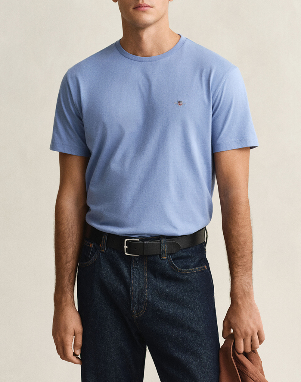 Gant Μπλουζα Κμ Reg Shield Ss T Shirt Ανδρας Ρουχα Μπλουζες T Shirt Earthblue Βαμβακι 3G2003184 430