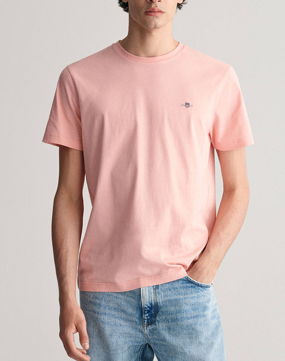 Gant Μπλουζα Κμ Reg Shield Ss T Shirt Ανδρας Ρουχα Μπλουζες T Shirt Lightpink Βαμβακι 3G2003184 671 - Koolfly