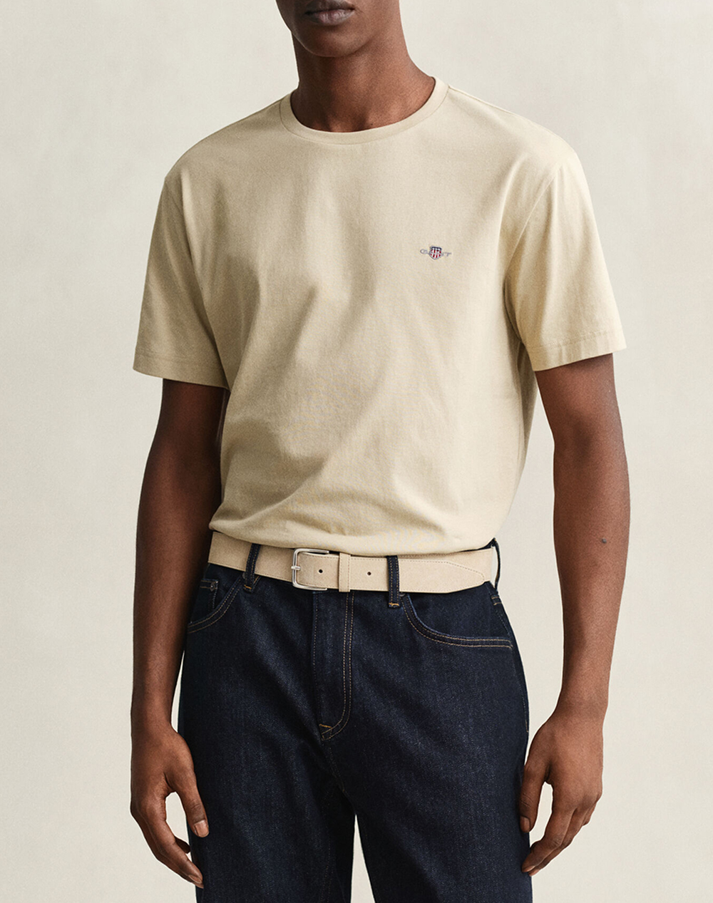 Gant Μπλουζα Κμ Reg Shield Ss T Shirt Ανδρας Ρουχα Μπλουζες T Shirt Lighttan Βαμβακι 3G2003184 200 - Koolfly