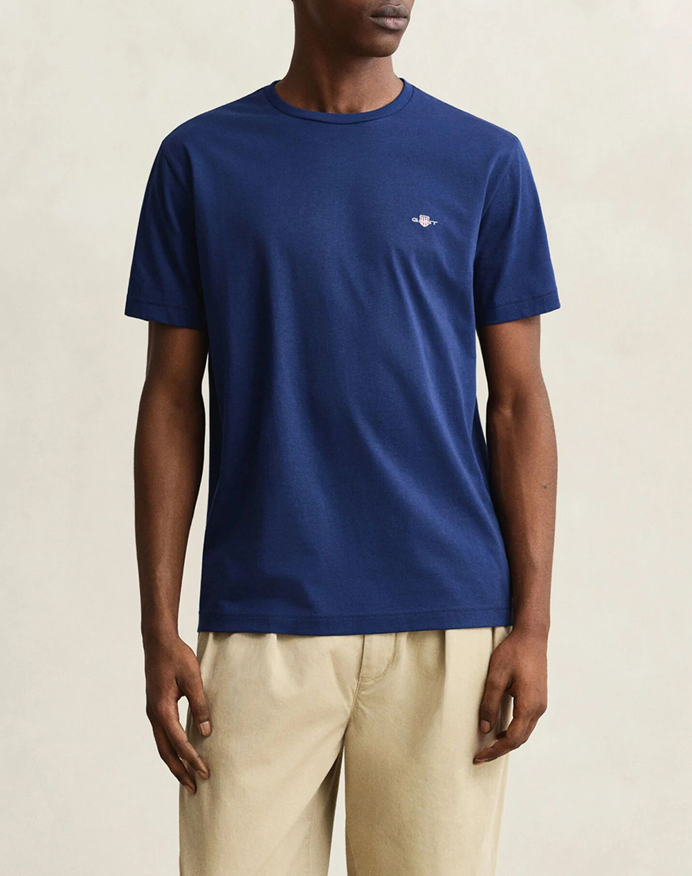 Gant Μπλουζα Κμ Reg Shield Ss T Shirt Ανδρας Ρουχα Μπλουζες T Shirt Midnightblue Βαμβακι 3G2003184 432