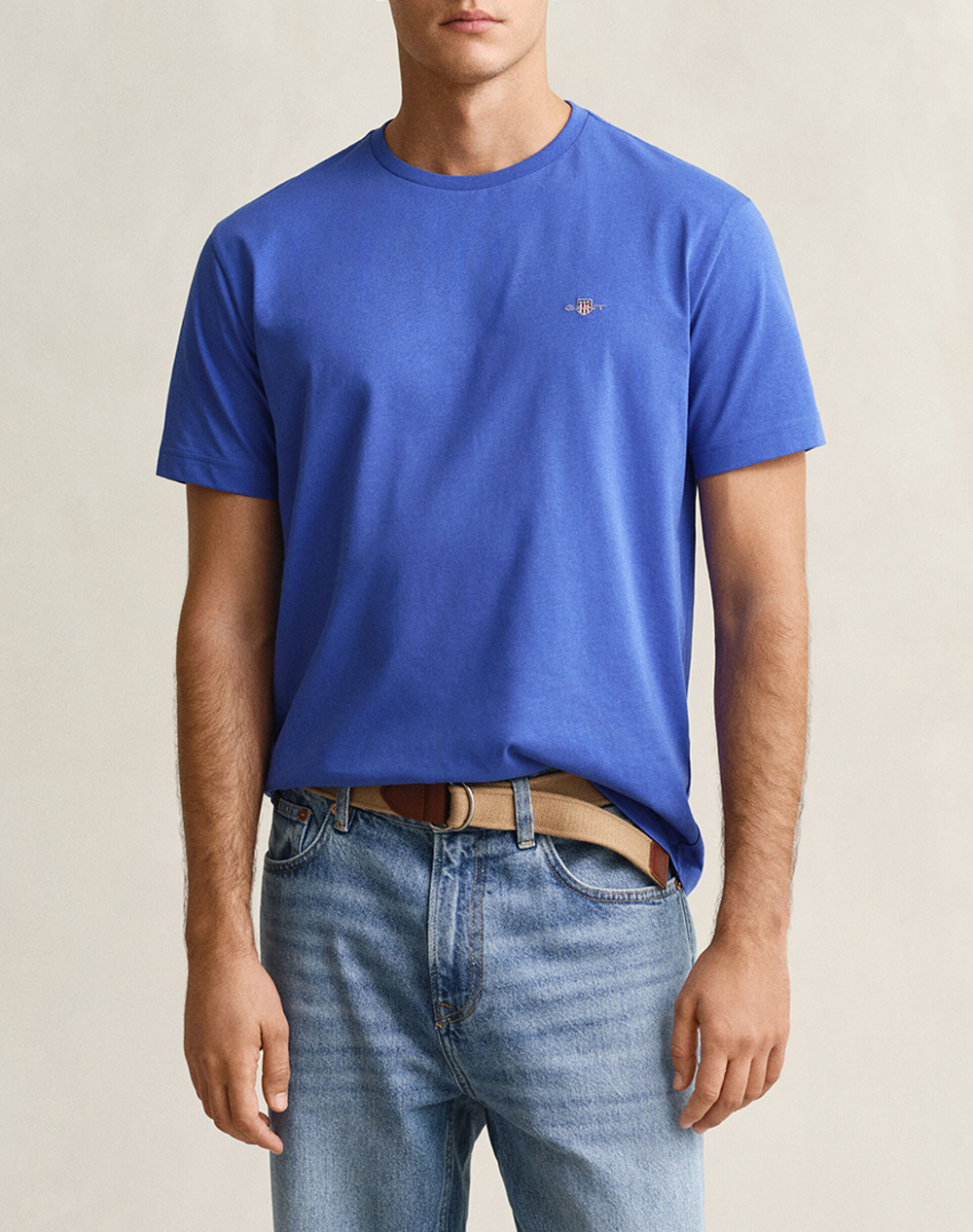 Gant Μπλουζα Κμ Reg Shield Ss T Shirt Ανδρας Ρουχα Μπλουζες T Shirt Royalblue Βαμβακι 3G2003184 417