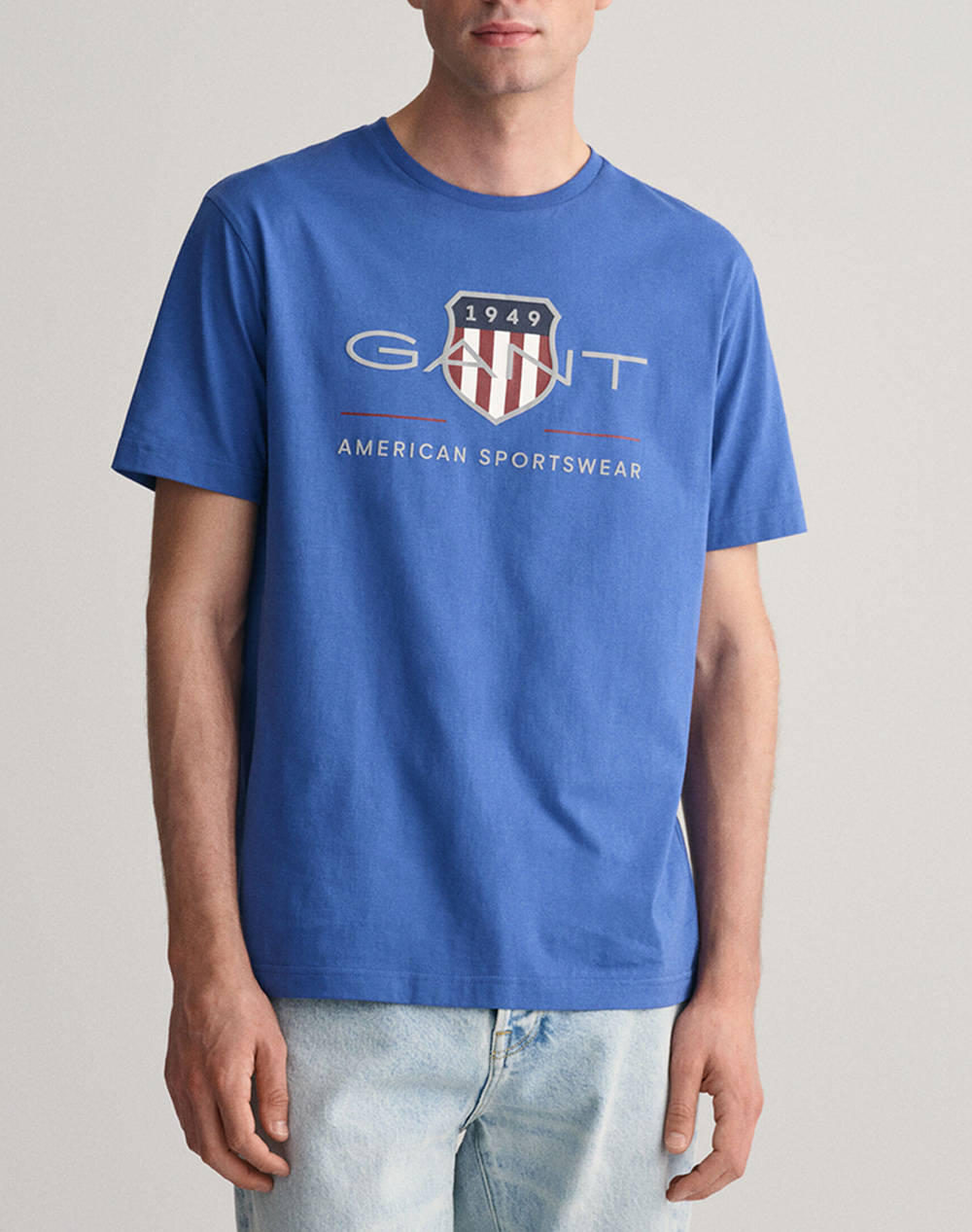 Gant Μπλουζα Κμ Reg Archive Shield Ss T Shirt Ανδρας Ρουχα Μπλουζες T Shirt Blue Βαμβακι 3G2003199 407