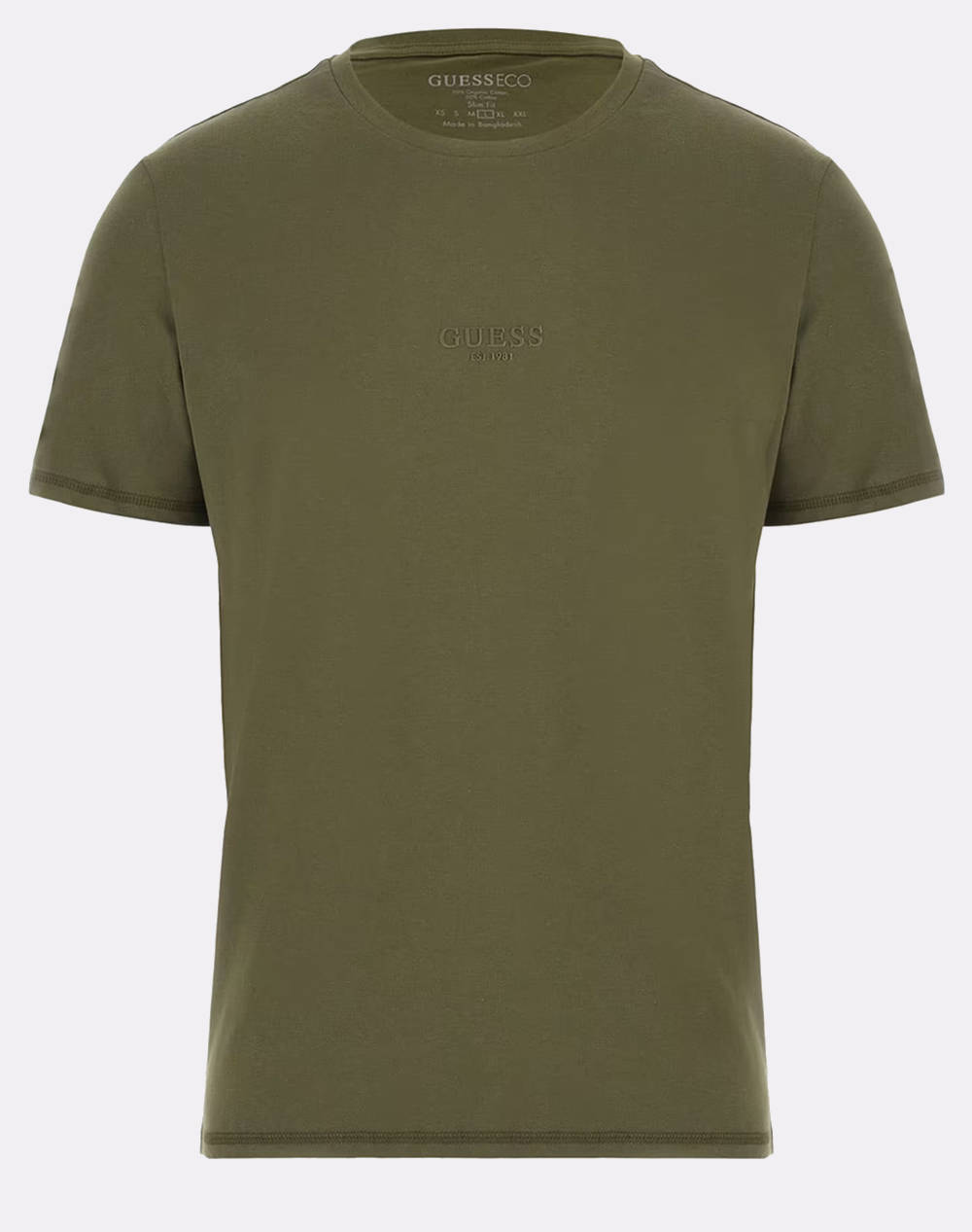 Guess Aidy Cn Ss Tee Shirt Men Men Clothes T Shirts & Sweatshirts T Shirts Darkolivegreen Cotton M2Yi72I3Z14 G896 Male T-Shirts Green