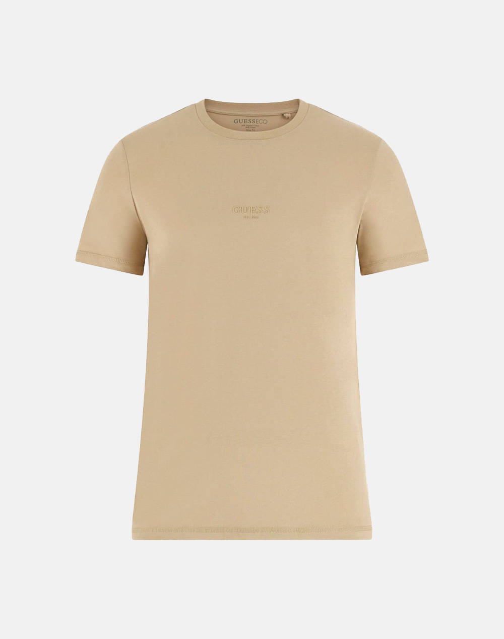 Guess Aidy Cn Ss Tee Shirt Men Men Clothes T Shirts & Sweatshirts T Shirts Sandybrown Cotton M2Yi72I3Z14 G1Dr Male T-Shirts Brown