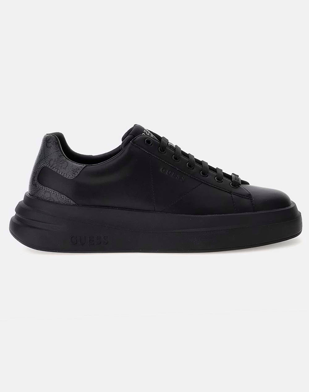 Guess Elba Παπουτσι Ανδρικο Ανδρας Παπουτσια Sneakers Black Απομιμηση Δερματος Fmpviblea12 Black - Koolfly
