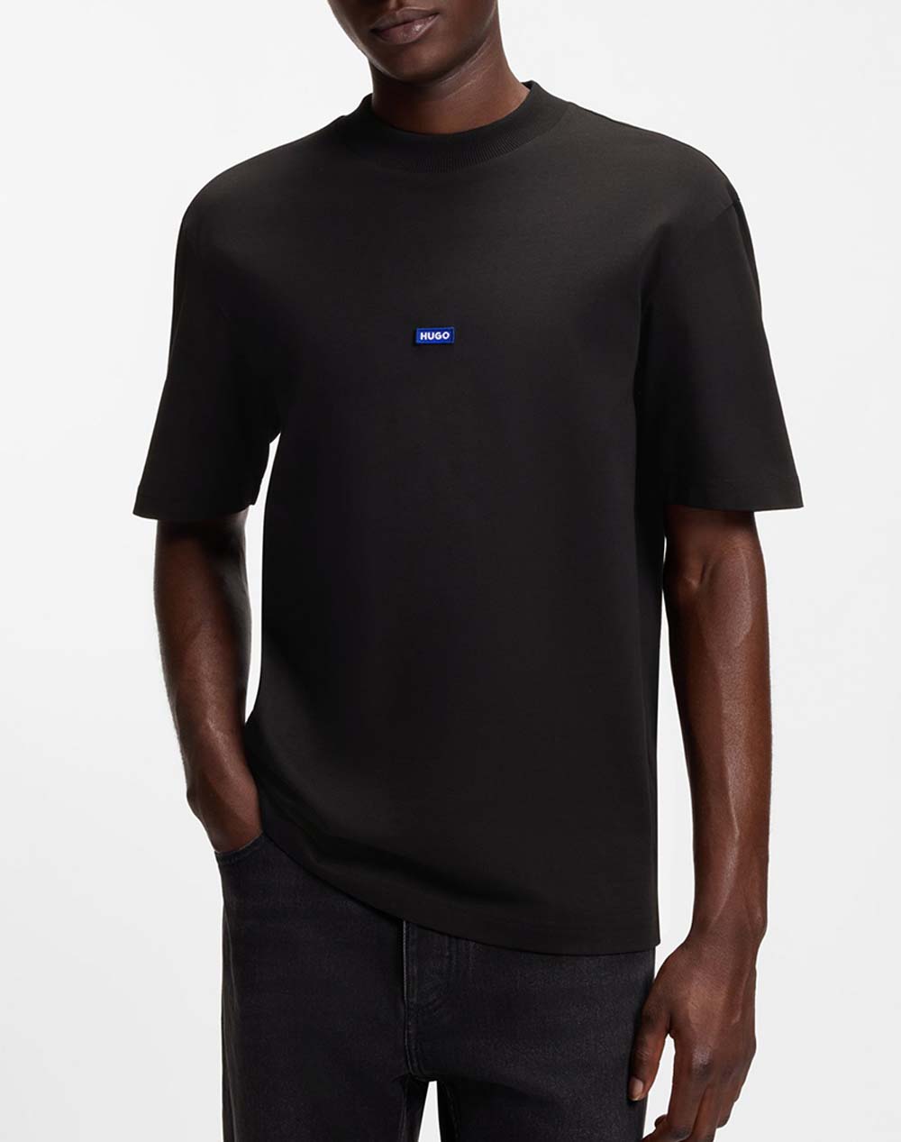Hugo Nieros 10257318 01 Ανδρας Ρουχα Μπλουζες T Shirt Black Βαμβακι 50509991 001 001 - Koolfly