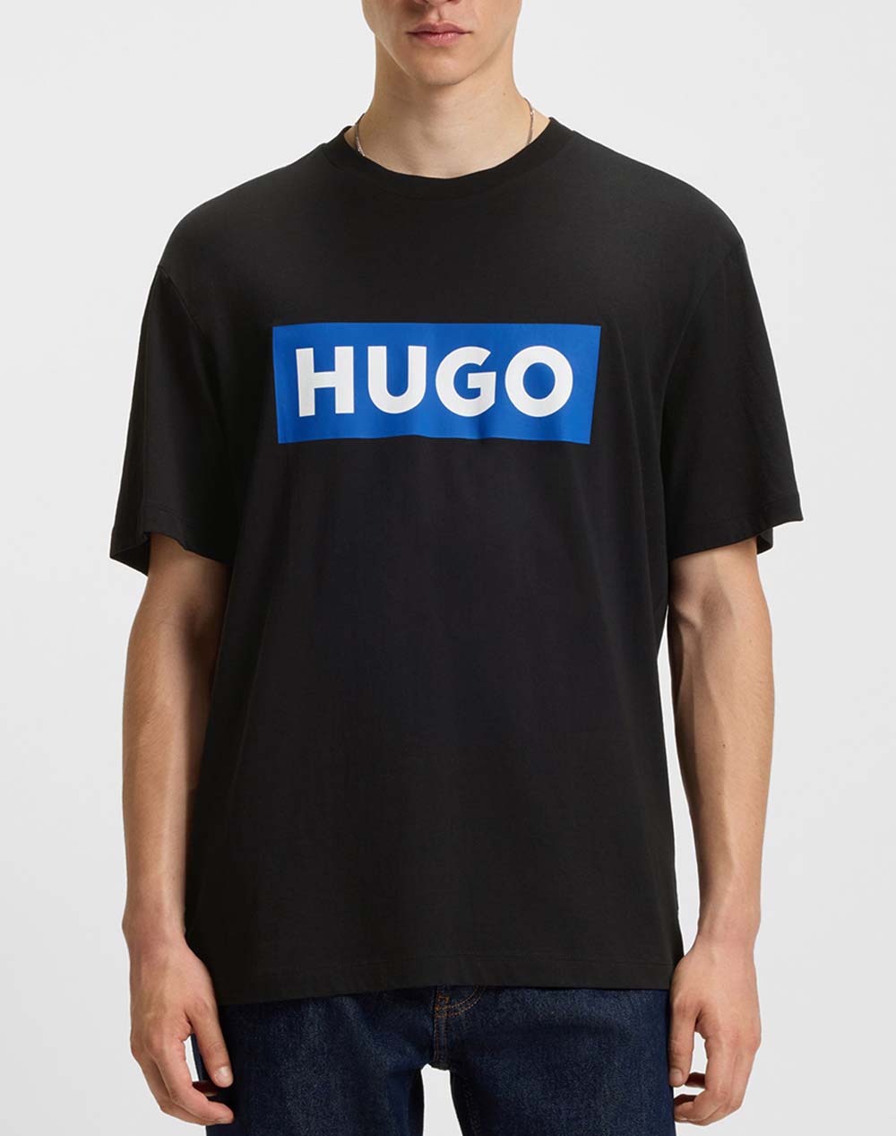 Hugo Nico 10262283 01 Ανδρας Ρουχα Μπλουζες T Shirt Black Βαμβακι 50522376 001 001