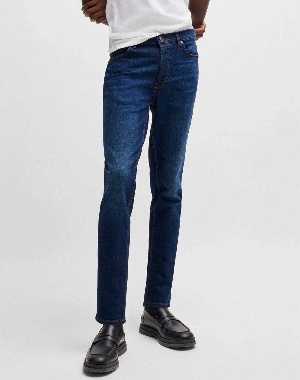 Hugo 634 10258290 03 Ανδρας Ρουχα Παντελονια Jeans Denimdarkblue Βαμβακιμε Ελασταν 50517544 409