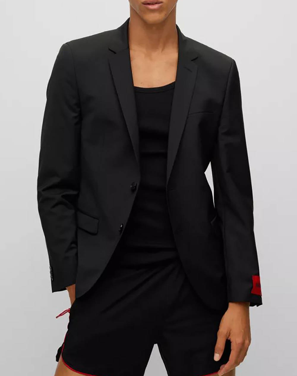 Hugo Boss Jacket Artim204X Men Clothes Outerwear Jackets Black Wool,Elastic,Synthetic 50446523 001 Male Jackets Black