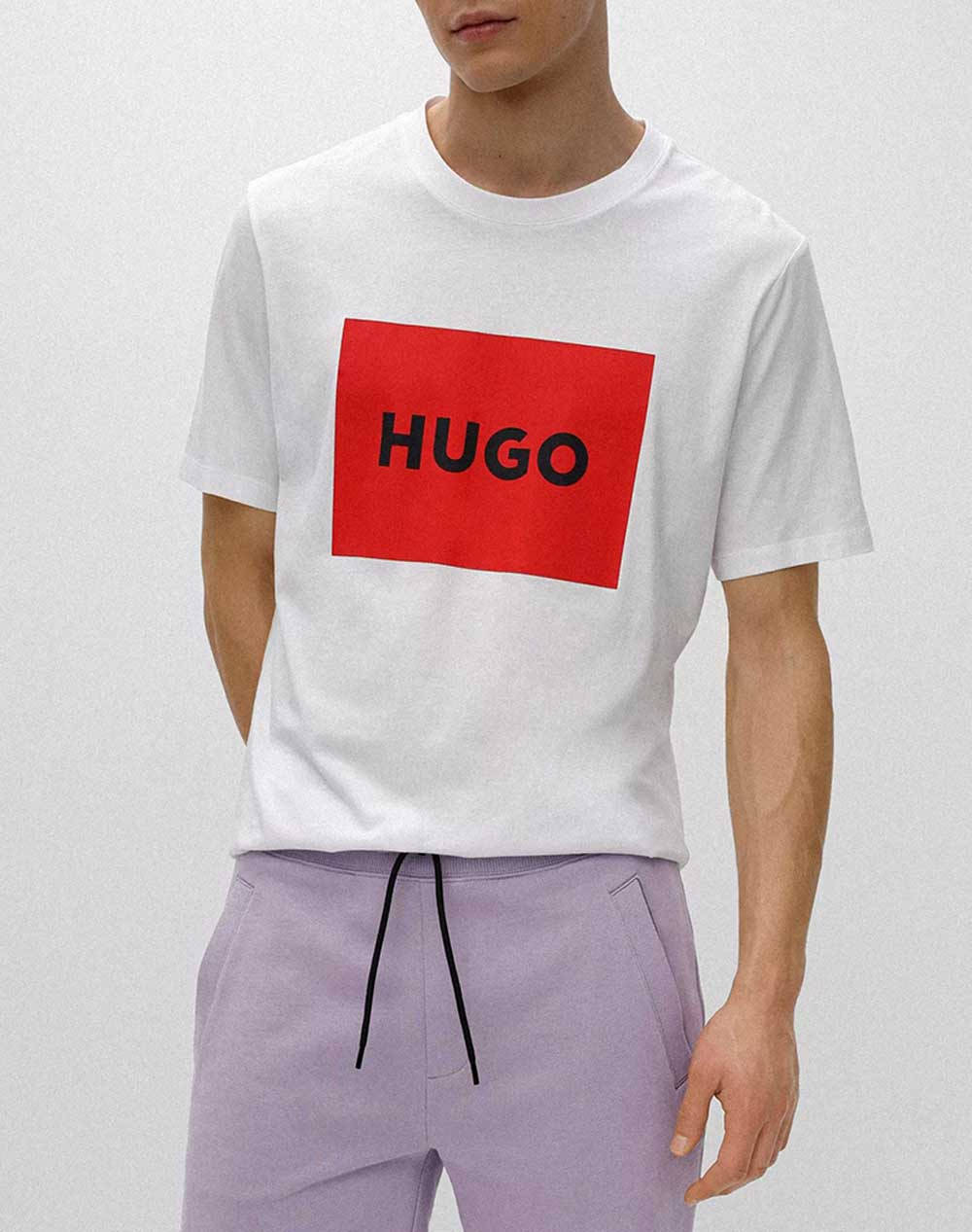 Hugo Boss Jersey Dulive222 Top Men Clothes T Shirts & Sweatshirts T Shirts White Cotton 50467952 100 Male T-Shirts