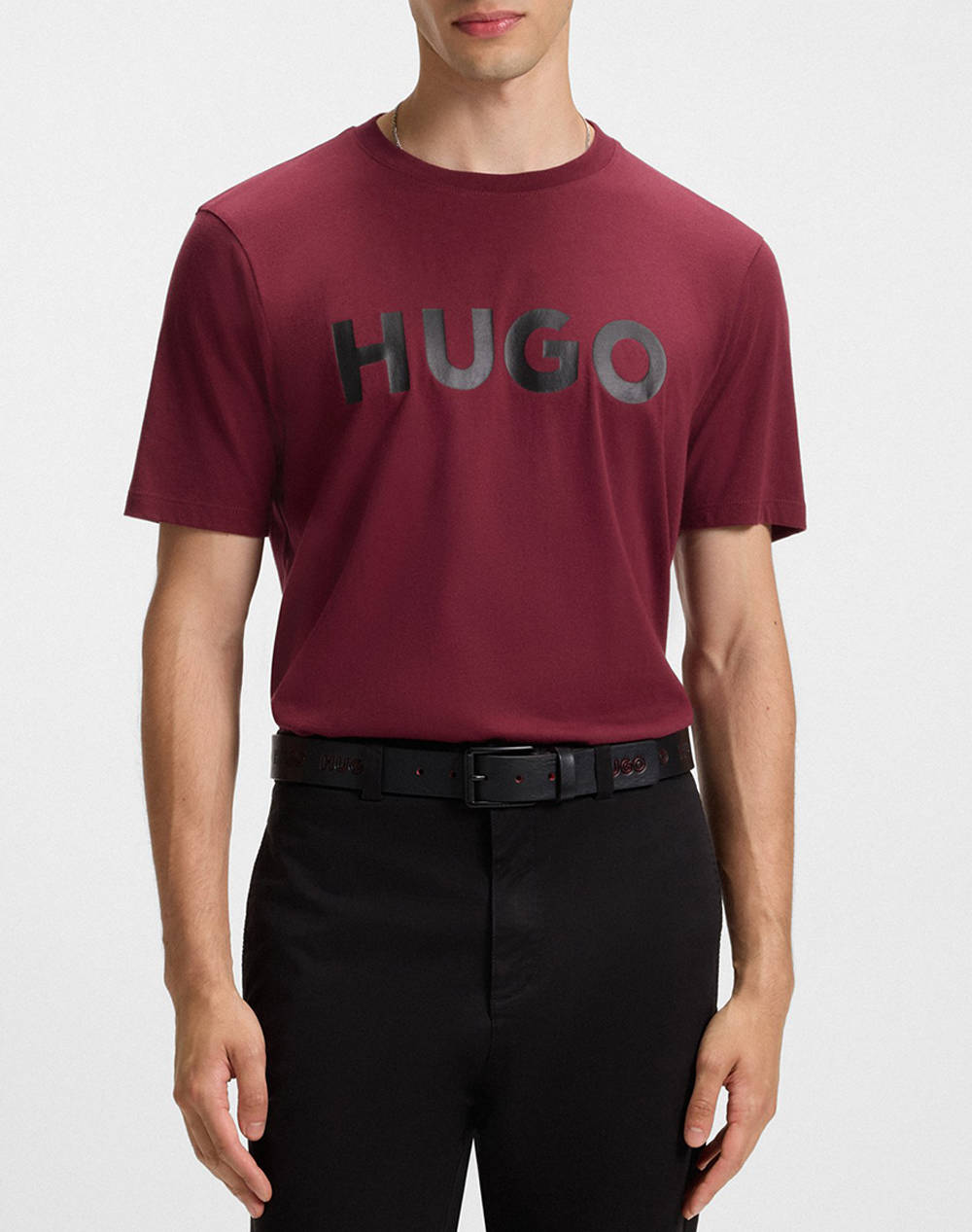 Hugo Boss Jersey Dulivio Men Clothes T Shirts & Sweatshirts T Shirts Valentinered Cotton 50467556 602 Male T-Shirts